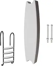 Qfdiwr Replacement Swimming Pool Ladder Steps, 49.8 x 8.6 x 4 cm Robust Plastic Swimming Pool Ladder Replacement, with 2 Screws Ladders and Steps