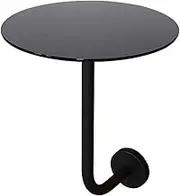 Round Bar and Pub Table, Black End Tables Accent Tables for Small Spaces, Corner Sofa Table Nightstand for Home Kitchen Living Room Restaurant Cafe(40x40x45cm(15.7x15.7x17.7inch))