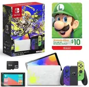 NEW Nintendo Switch OLED Splatoon 3 Limited Edition Console + Big Gamer Bundle