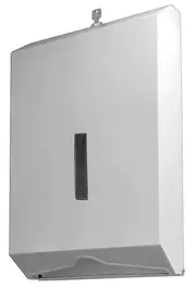 Ultra Slim Paper Towel Dispenser Powder Coated White Metal