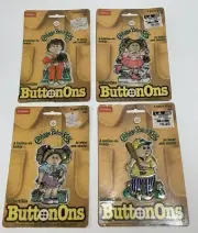 Playskool Vintage Cabbage Patch Kids ButtonOns Collectibles Set of 4 1984 NOS