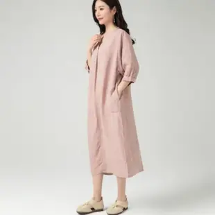 【Pure 衣櫃】日系純色棉麻連身裙洋裝(時尚/舒適/百搭/KDDY-6295)