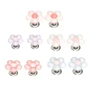 2Pcs Elegant Flower Toilet Flushes Button Push for Home and Commercial