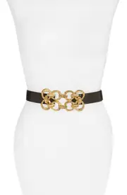 Raina Leather Stretch Belt