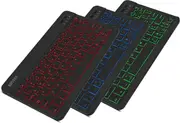 7-Color Led Backlit Ultra-Slim Wireless Bluetooth Keyboard, Broad Compatibility For Ios, Android, Mac Os, And Windows, Scissor Switch Structure For