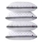 4 Pack Hotel Quality Pillows Checked Ultra Soft Home Bed Pillow Medium Film