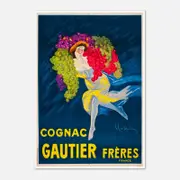 Galrie Vintage French Cognac Gautier Advertising Poster - Timeless Elegance for Your Home, Poster Only, 70 x 100cm (28 x 40inch)