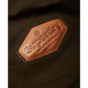 跩狗嚴選 正品 極度乾燥 Superdry Oatman 純棉上蠟復古帆布 卡其軍綠後背包 背包 書包 真皮 貼布 高階款