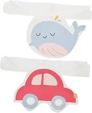 HANABASS 2Pcs Sweat Towels Absorbent Gauze Back Pads for Boy Girl Comfortable Skin Friendly Design for Playtime Random Patterns