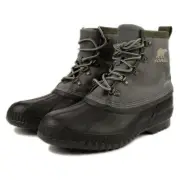 SOREL Mens Quarry Gray Black CHEYANNE II Short Nylon Duck Boot 9 Waterproof NIB