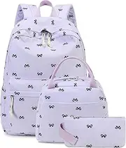 LEDAOU Backpack for Girls School Bag Kids Bookbag Teen Backpack Set Daypack with Lunch Bag and Pencil Case