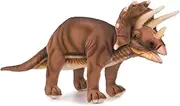 [HANSA] Triceratops Plush Toy, 43 cm Length, Brown