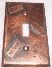 Super Swell Awesome Hand Made Brass Metal Light Switch Cover Plate