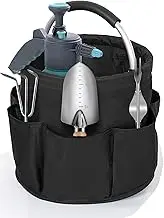ATDORO Cleaning Caddy Organizer With Handle, Foldable Bucket Organizer, Caddy Bag, Cleaning Tool Bucket Multi-Pocket Tool Bag (Black)