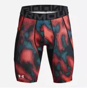 Under Armour Printed Long Shorts Mens Compression Tights 1380919-628 XL Red