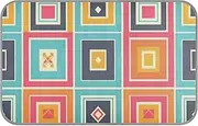 Geometric Colorful Plaids Boho Summer Cooling Dog Blanket Self Cooling pad for Dog for Cats Outdoor Cats Essentials Mantas frías para Perros M