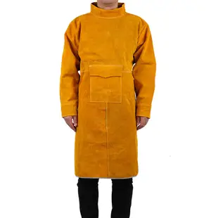 電焊工牛皮耐磨隔熱防燙耐高溫防護衣反穿衣焊工圍裙氬弧焊工作服