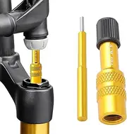 Bike Fork Pump Adapter - Bike Inflator Adapter, Front Fork Air Adapter | Anti Slip Schraders Valve Extension Adapter for Road City Bike