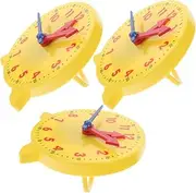 JOINPAYA Educational Toys 3pcs Time Reading Clock Models Learning for Kids Random Color
