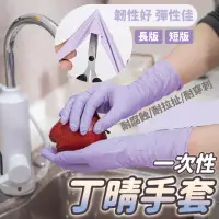 在飛比找momo購物網優惠-【沐日居家】丁晴手套 15對 乳膠手套 一次性手套(手套 防