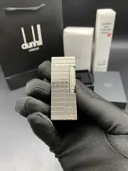 Dunhill Silver Checkered Rollagas Luxury Style Lighter
