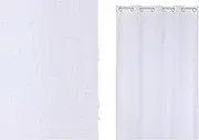 Cortina Bordado Blanco Polyester 140 x 260 x 260 cm