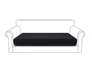 Water Repellent Sofa Seat Cushion Cover Furniture Couch Seat Slipcover Elastic Protectors -Black