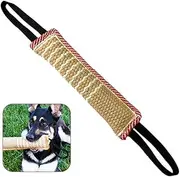 Dog Tug Toy, Dog Bite Jute Pillow Pull Toy with 2 Rope Handles, Fits for Tug of War, Puppy Training Interactive Play, Interactive Toys for Medium to Large Dogs