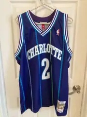 NWT Mitchell & Ness 1994/95 Charlotte Hornets Larry Johnson Jersey Mens XL