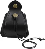 JUMPLAWN Dice Storage Bag Vintage Leather Drawstring Pouch for Dice Game Beads and Items Compact Design for Travel and Organization