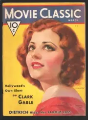 MAG: Movie Classic 3/1932-Lilian Bond cover by Marland Stone-Clark Gable-Marl...