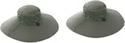 [BESPORTBLE] Pcs Wide Brim Fishing Hat Men Outdoor Sunshade Cap for Bush Walking Hunting Cycling Golf Tennis Uv Protection Adjustable Chin Cord