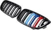 A Pair Car Front Bumper Kidney Grill Grilles Grille Compatible With BMW 2 Series F22 F23 F87 M2 2014+ Car Styling Accessories(M Color)