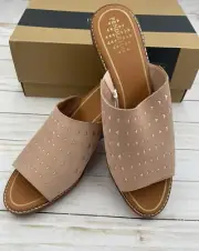 Pendleton Womens 11 NIB Peconic Wedge Sandals Tuscany Blush Pink Slip On Learner