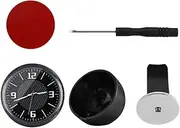 ULTECHNOVO 1 Set Car Mini Clock Metal Interior Car Clock Stainless Steel Easy to Install Decorative Timepiece