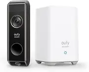 [eufy Security] Video Doorbell Dual Camera, 2K HD, Wireless, Battery-Powered, HomeBase, Dual Motion Detection, Smart Recognition, No Monthly Fee, 16GB Storage