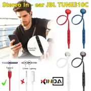 Wired Tune 310C Mic USB - C In - Ear JBL In -Ear Pure Bass Sound Type - C Hi-Res