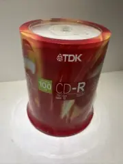 ✨TDK CD-R DISC Spindle 100 pack 700MB 52x 80 min NEW SEALED