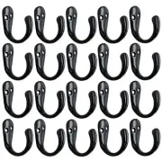 Gutapo Coffee Cup Hooks 20pcs Black Hooks Door Wall Closet Mounted Single Hoo...