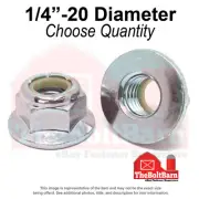 1/4"-20 Grade 5 Nylon Insert Hex Flange Lock Nut Zinc Coarse Thread (Pick Qty)