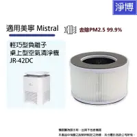 在飛比找蝦皮商城優惠-適用美寧Mistral桌上型負離子空氣清淨機JR-42DC替