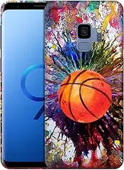 Glisten - Samsung Galaxy S9 Case, Samsung S9 Case - Vintage Color Basketball Design Printed Cute Plastic Hard Snap on Protective Designer Back Phone Case/Cover for Samsung Galaxy S9. [5.8"]