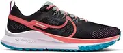 [Nike] Men's React Pegasus Trail 4 Shoes, Black/Magic Ember/Vivid Purple 003, 10 Size