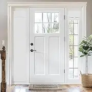Vatge Sidelight Door Curtains for Front Door - Privacy Thermal Insulated Tie Up Shades, French Window Covering for Glass/Patio, 1 Panel, W12 x L70, Greyish White