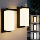 Porch Lights, Dusk to Dawn Wall Light Fixture, Exterior Lighting With 3 CCT O...
