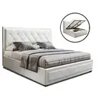 Bed Frame Double Size Gas Lift White TIYO Artiss
