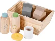 Totority Funny Wooden Cooking Set for Boys and Girls 1 Set of Child Wooden Toys Cognitive Development Toys Safe for Toddlers