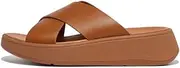 [FitFlop] Women's F-Mode Leather Flatform Cross Slides Wedge Sandal