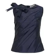 [SHUSHU/TONG] Side Bows Pleated Top