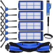 Replacement Kit for Eufy Robovac 11S Max, Robovac 15C Max, Robovac 30C Max, G20, G30, G30 Edge, G10 Hybrid Robotic Vacuum Cleaner, Accessories 4 Filters, 6 Side Brush, 1 Main Brush